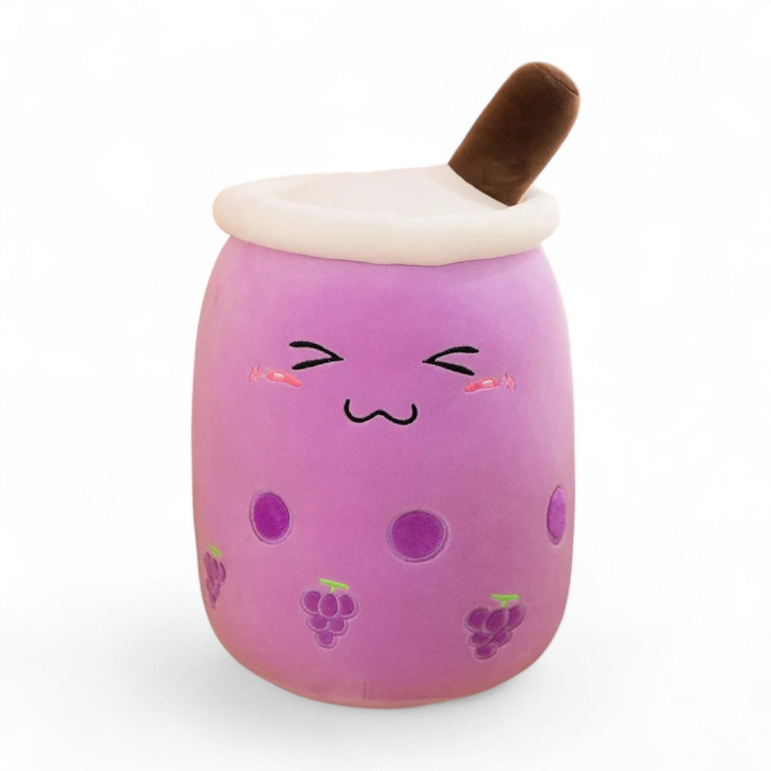 Kawaii bubble milk tea knuffel druif