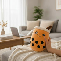 Kawaii bubble tea knuffel brown sugar karamel