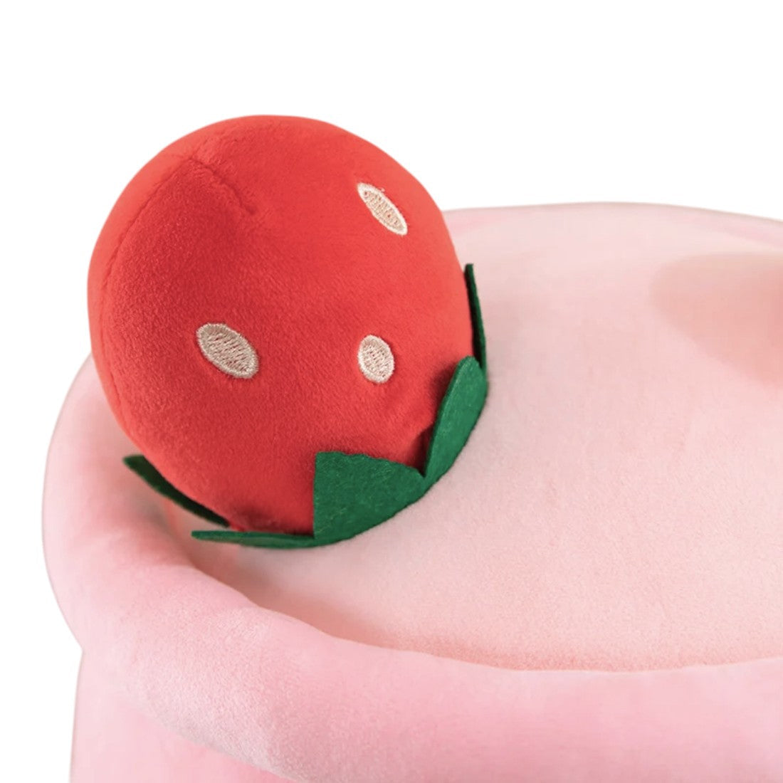 Kawaii bubble tea knuffel aardbei met fruit