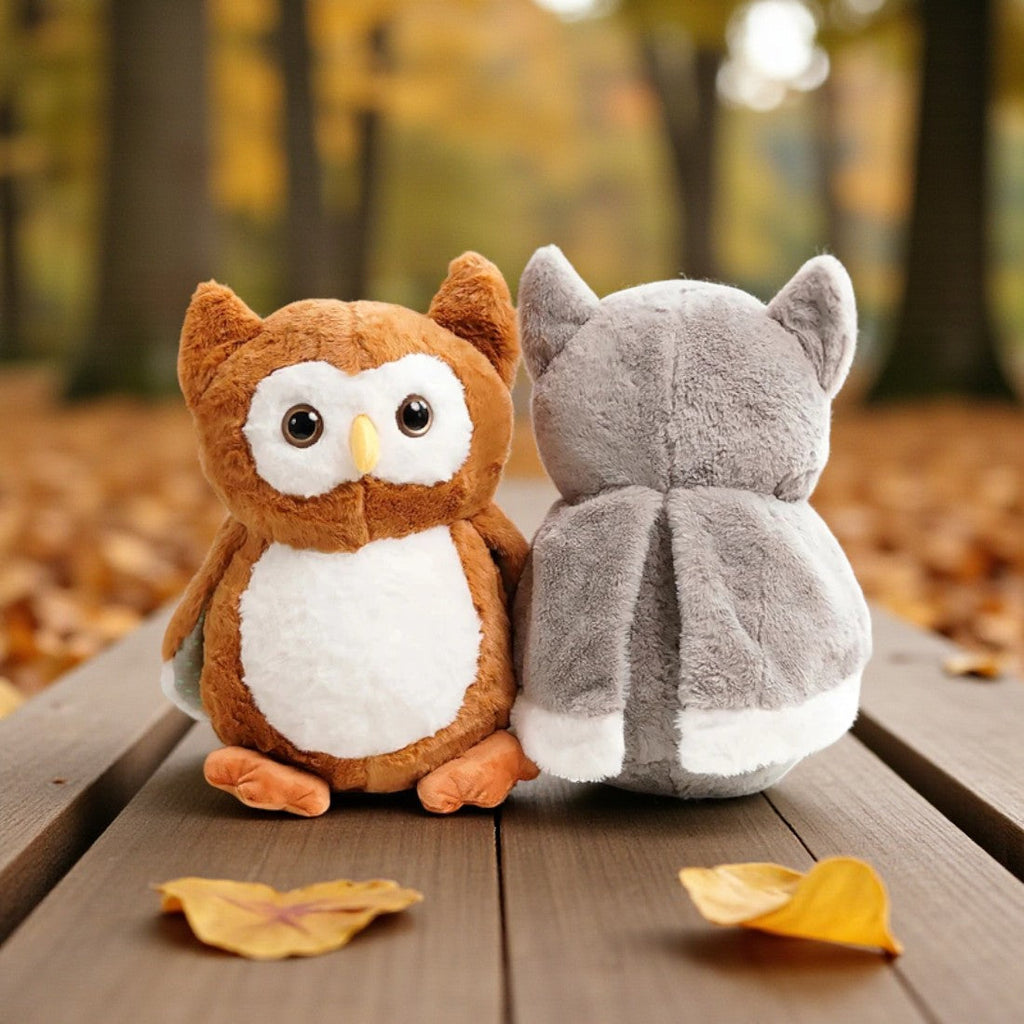 Zachte realistische uil knuffel
