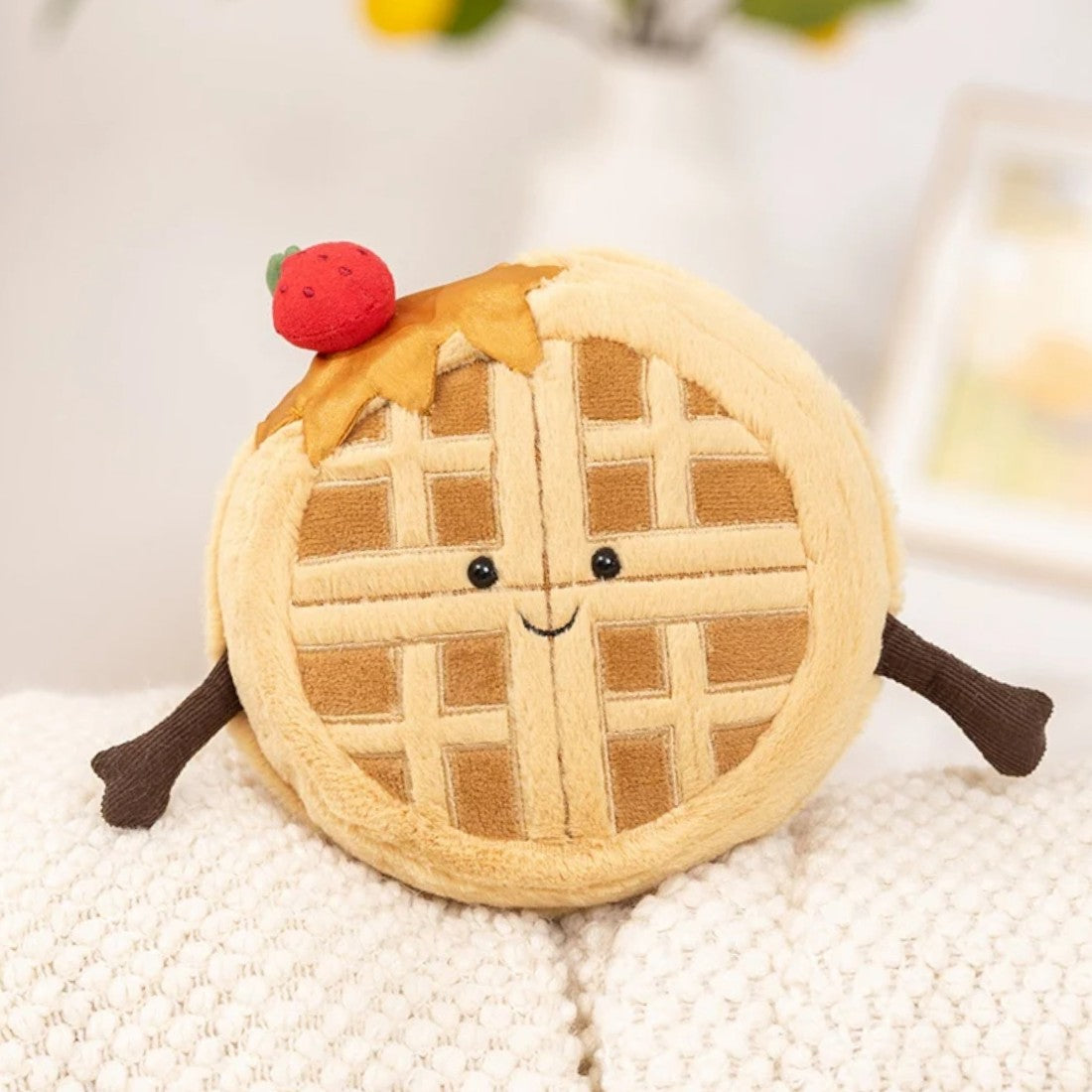 Kawaii ontbijt knuffel lekkere wafel