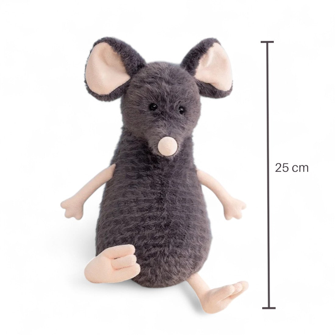 Grijze ontdekkingsreiziger muis knuffel