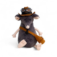 Grijze ontdekkingsreiziger muis knuffel