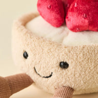 Kawaii knuffel lekkere aardbeientaart