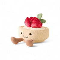 Kawaii knuffel lekkere aardbeientaart