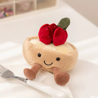 Kawaii knuffel lekkere aardbeientaart