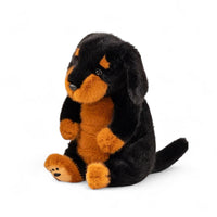 Realistische rottweiler hond knuffel om te knuffelen