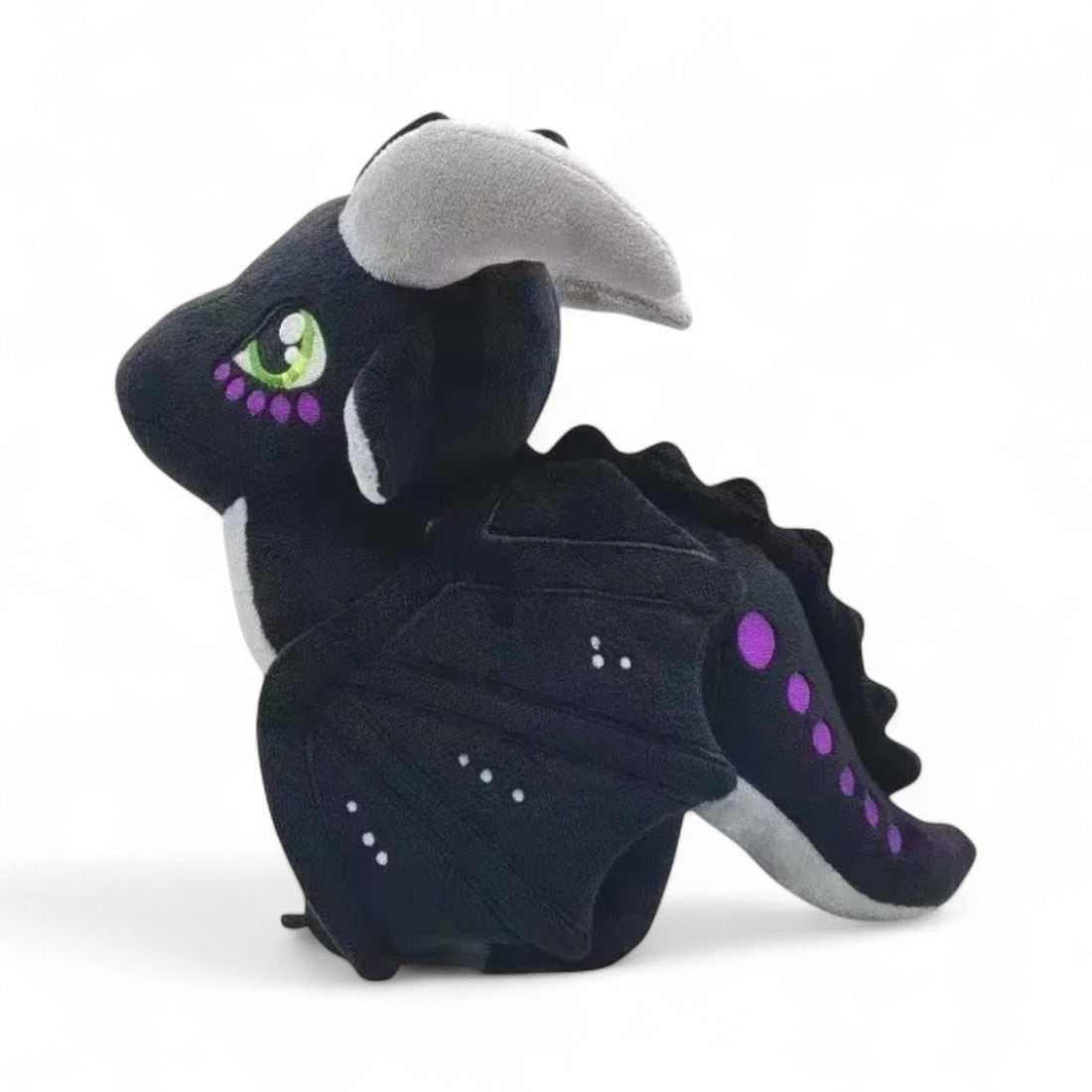 Schemerzwarte sprookjesdraak knuffel