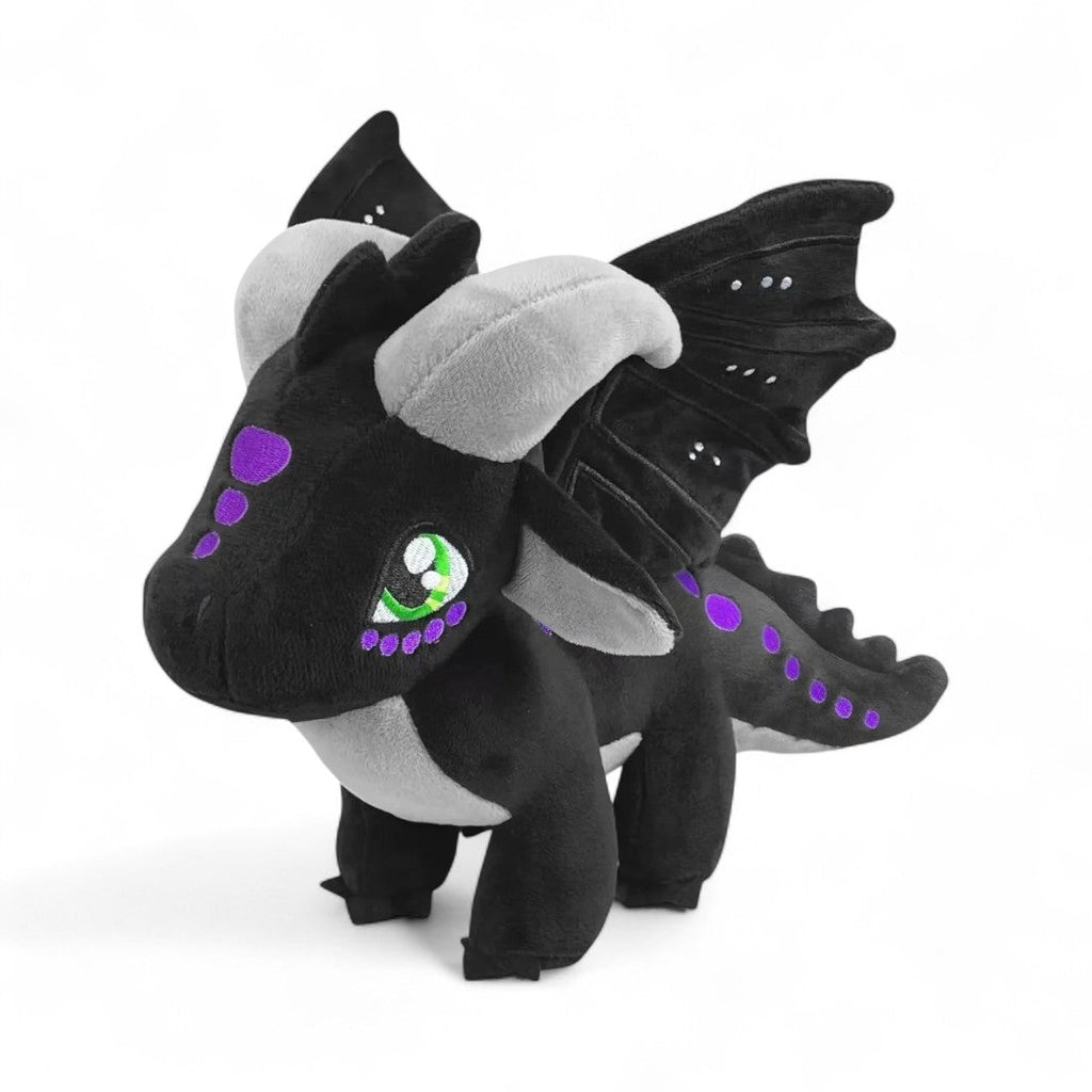 Schemerzwarte sprookjesdraak knuffel