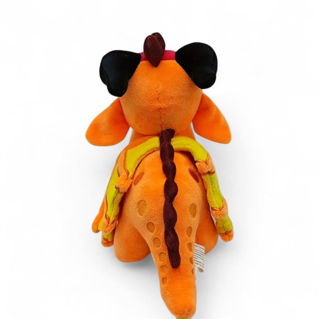 Vlammend oranje sprookjesdraak knuffel