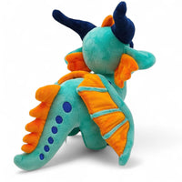 Vlammend turquoise sprookjesdraak knuffel