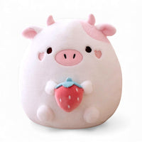 Squishmallow-stijl wit varken knuffelkussen