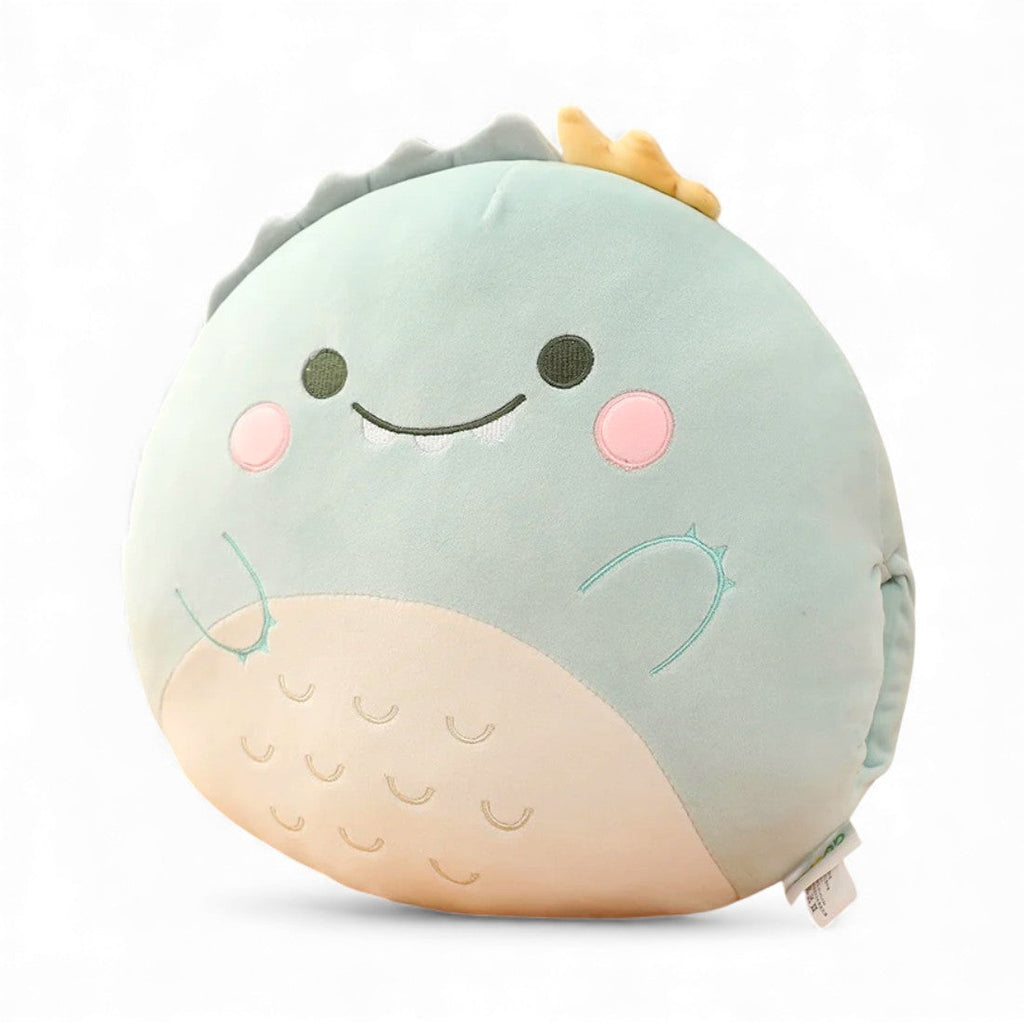 Rond knuffelkussen Squishmallow-stijl