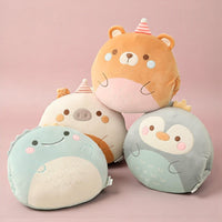 Rond knuffelkussen Squishmallow-stijl