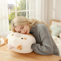 Rond knuffelkussen Squishmallow-stijl