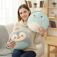 Rond knuffelkussen Squishmallow-stijl