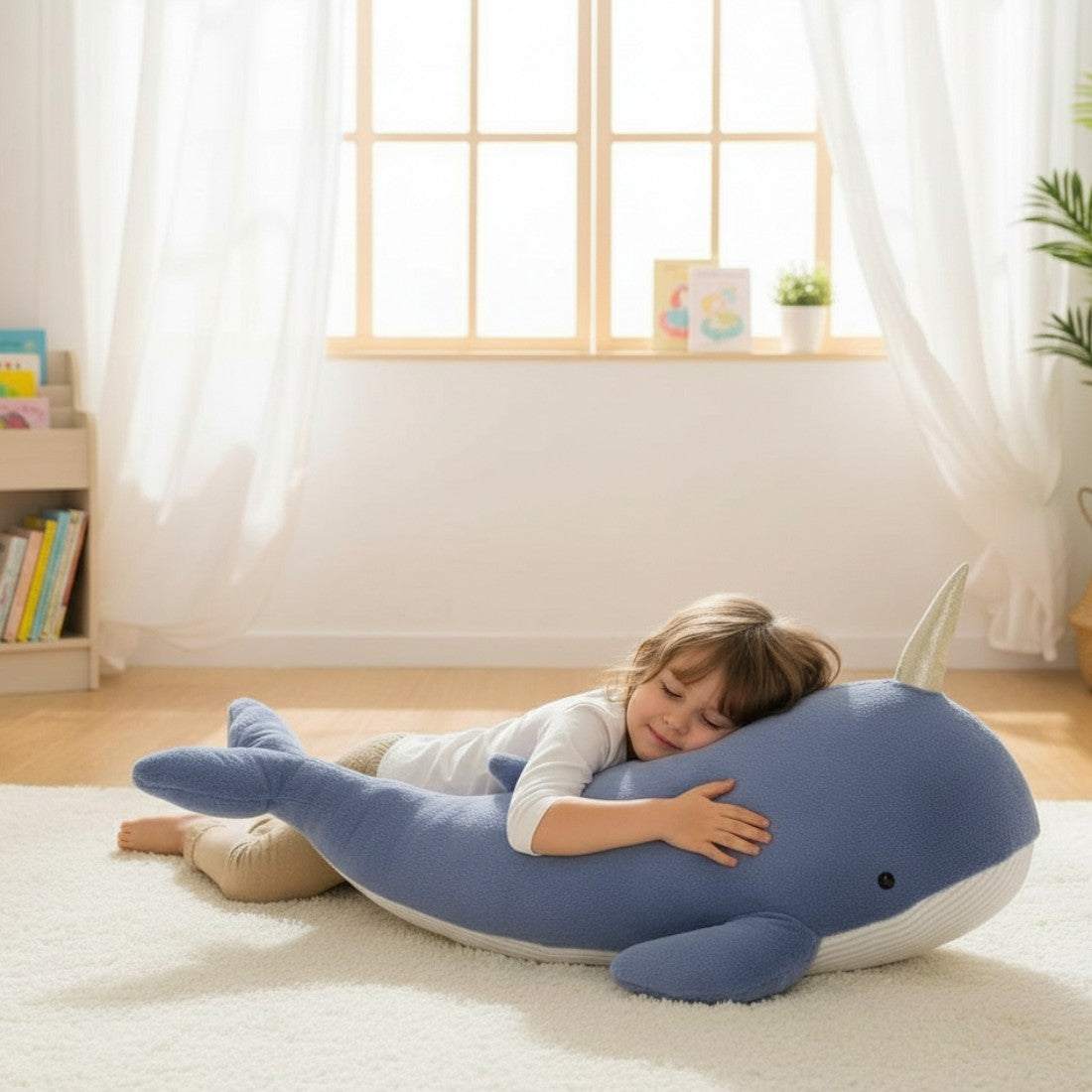Reusachtige magische walvis knuffel