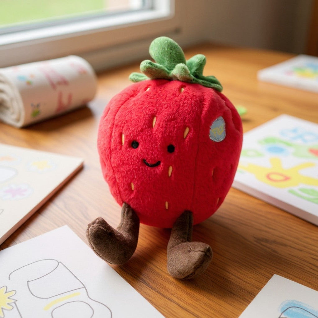 Kawaii fruit knuffel schattige aardbei