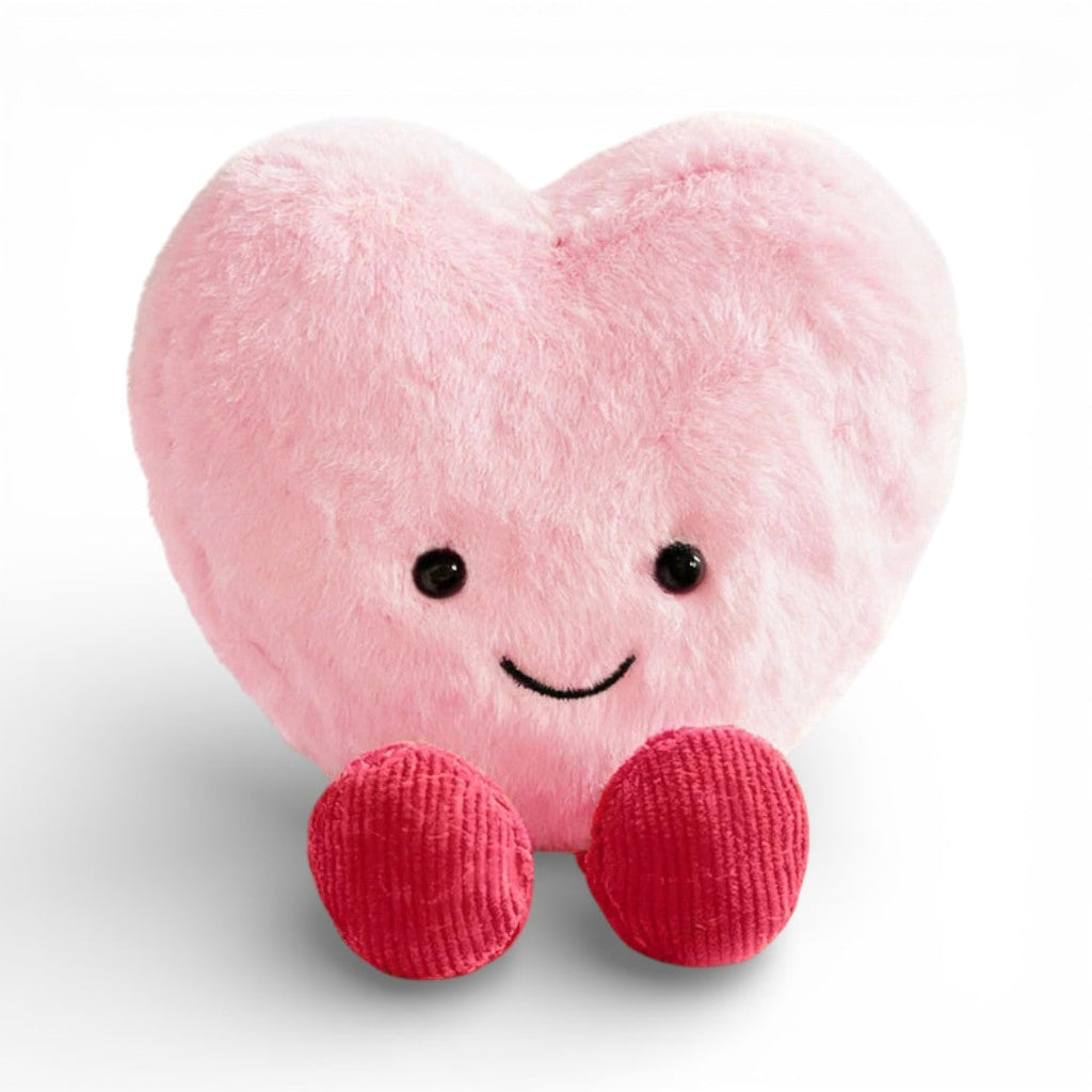 Roze hartje knuffel liefde 10 cm Valentijnsdag