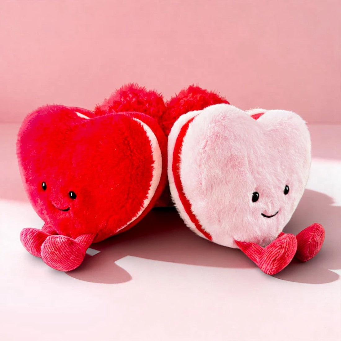 Roze hartje knuffel liefde 10 cm Valentijnsdag