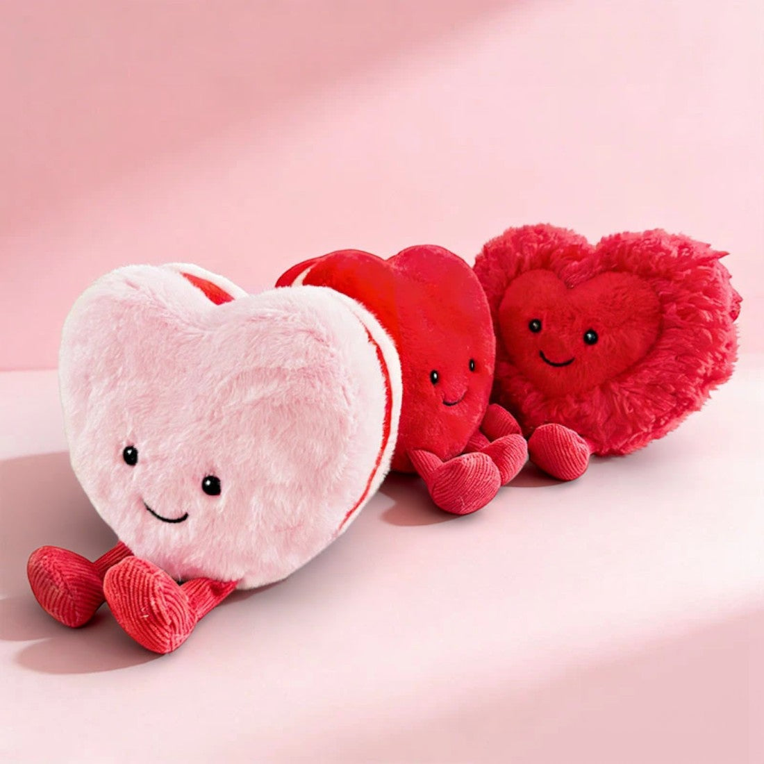 Roze hartje knuffel liefde 10 cm Valentijnsdag