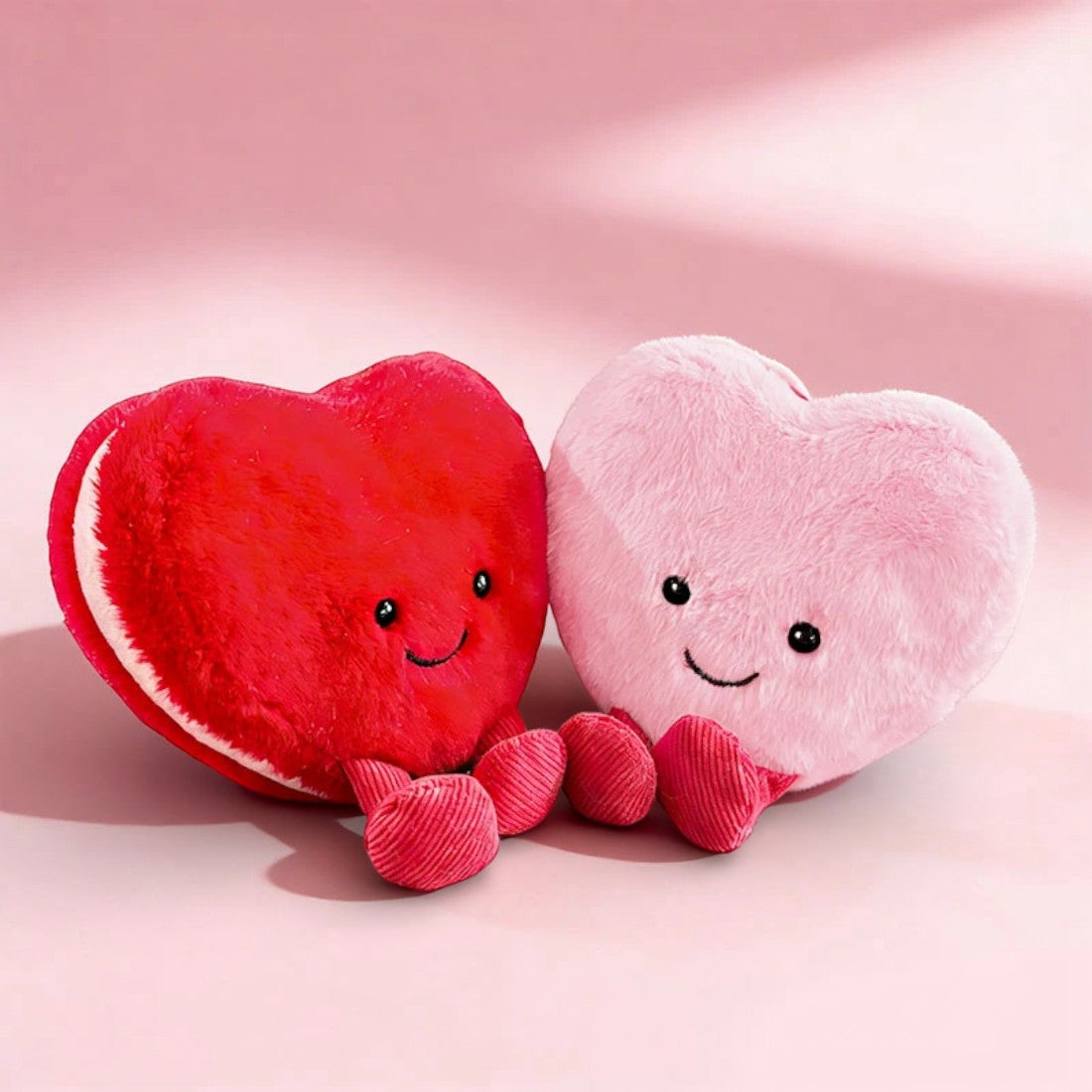 Roze hartje knuffel liefde 10 cm Valentijnsdag