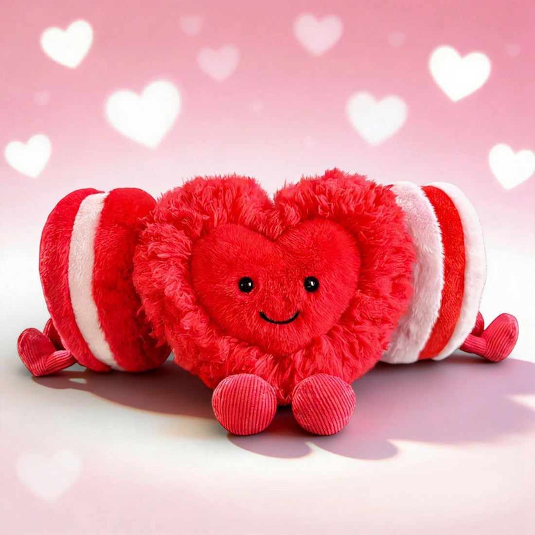 Roze hartje knuffel liefde 10 cm Valentijnsdag