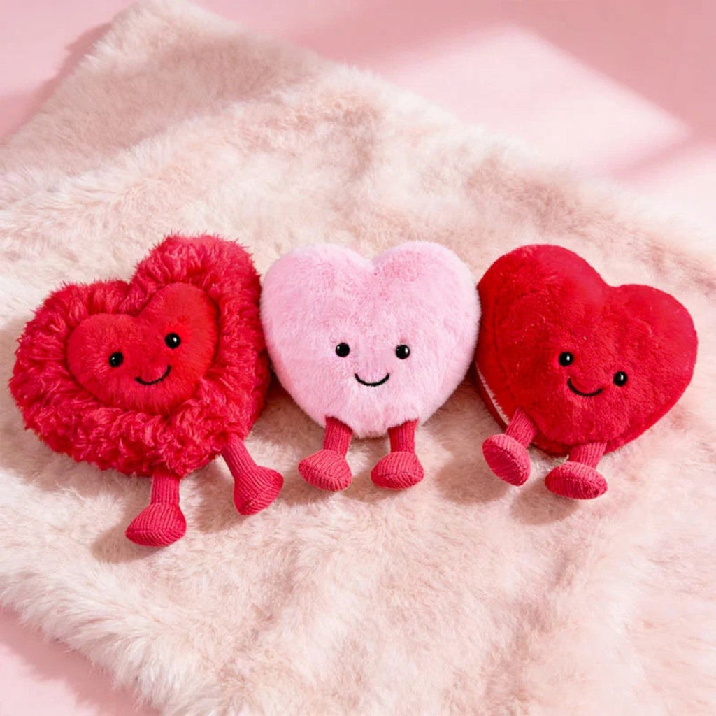 Roze hartje knuffel liefde 10 cm Valentijnsdag