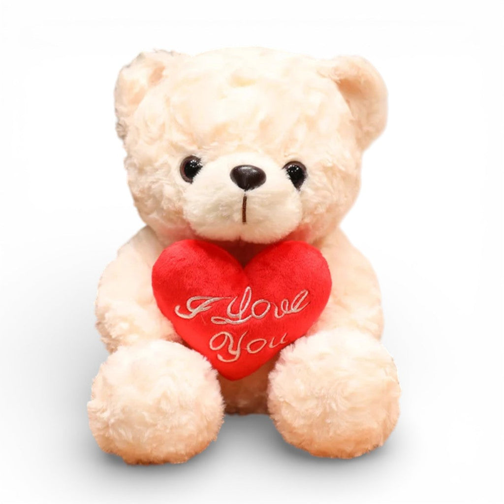 Romantische beer knuffel met rood hart