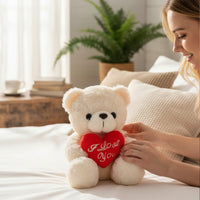 Romantische beer knuffel met rood hart