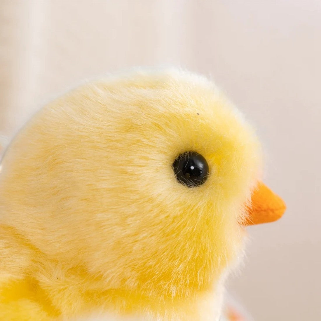 Realistische superzachte gele kuiken knuffel
