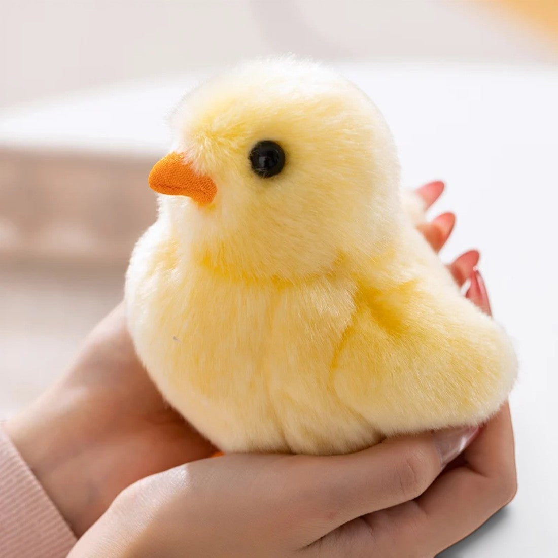 Realistische superzachte gele kuiken knuffel