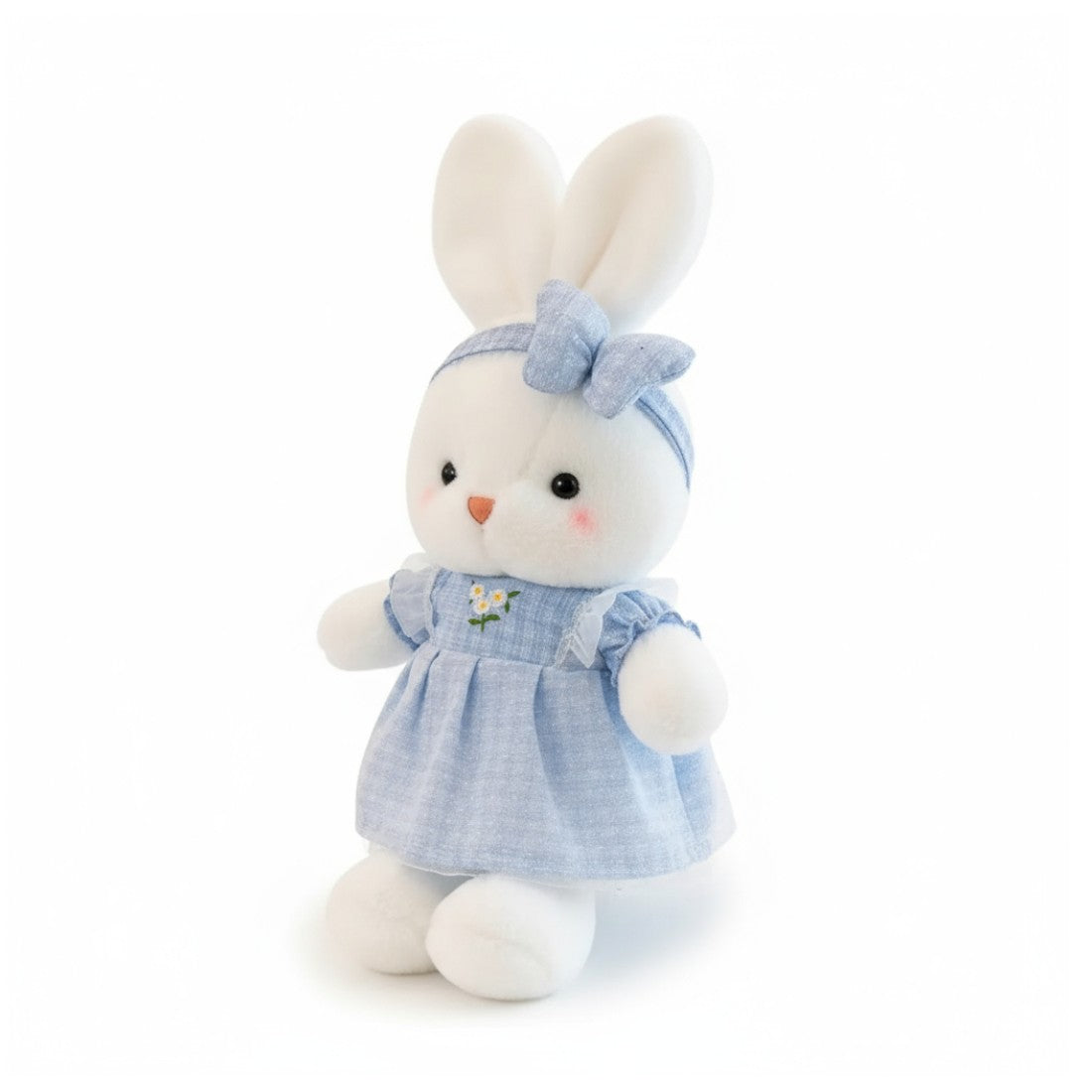 Schattige konijn knuffel met bloemenjurk