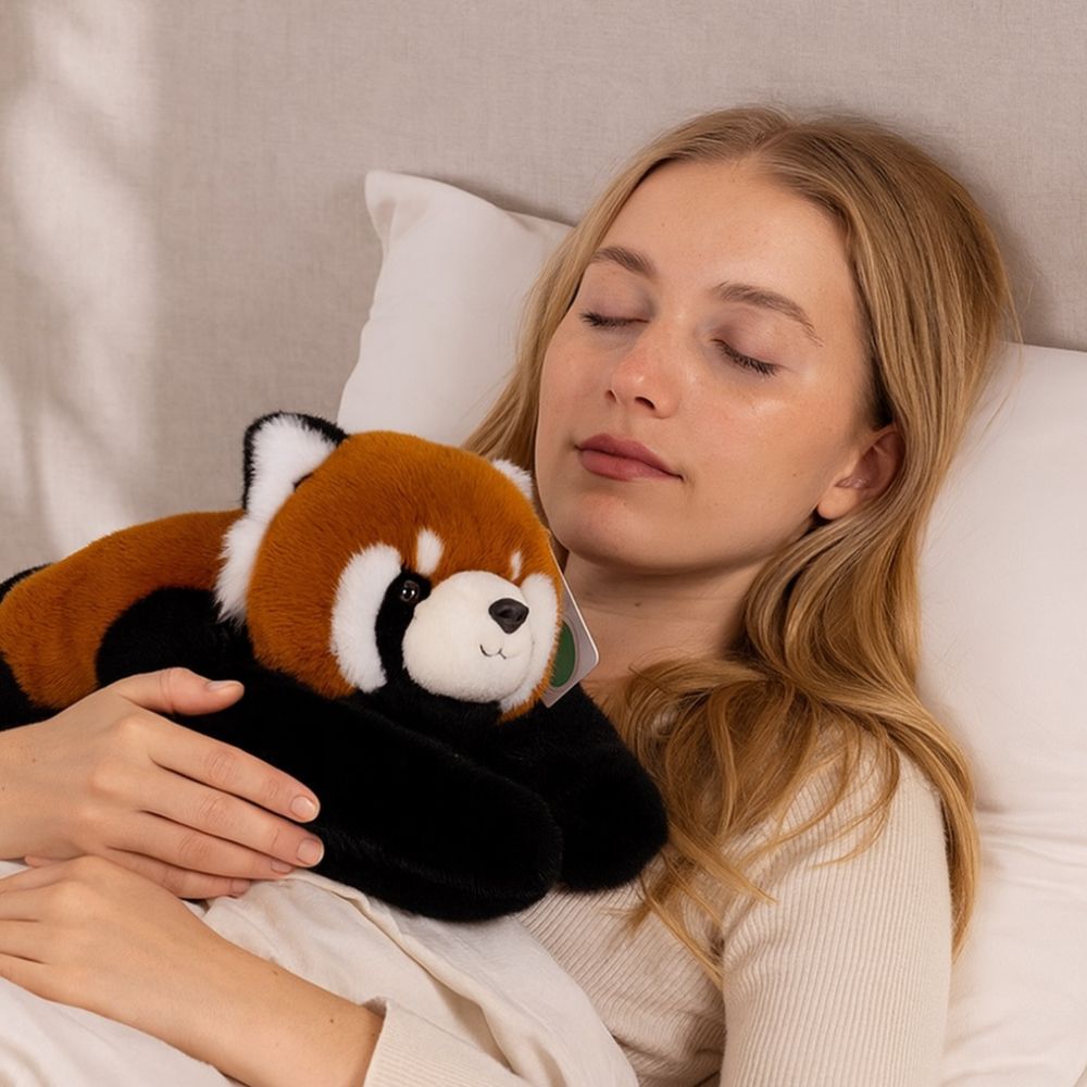 Verzwaarde rode panda knuffel 30 cm