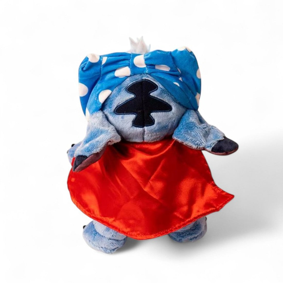 Stitch knuffel in superheldenkostuum