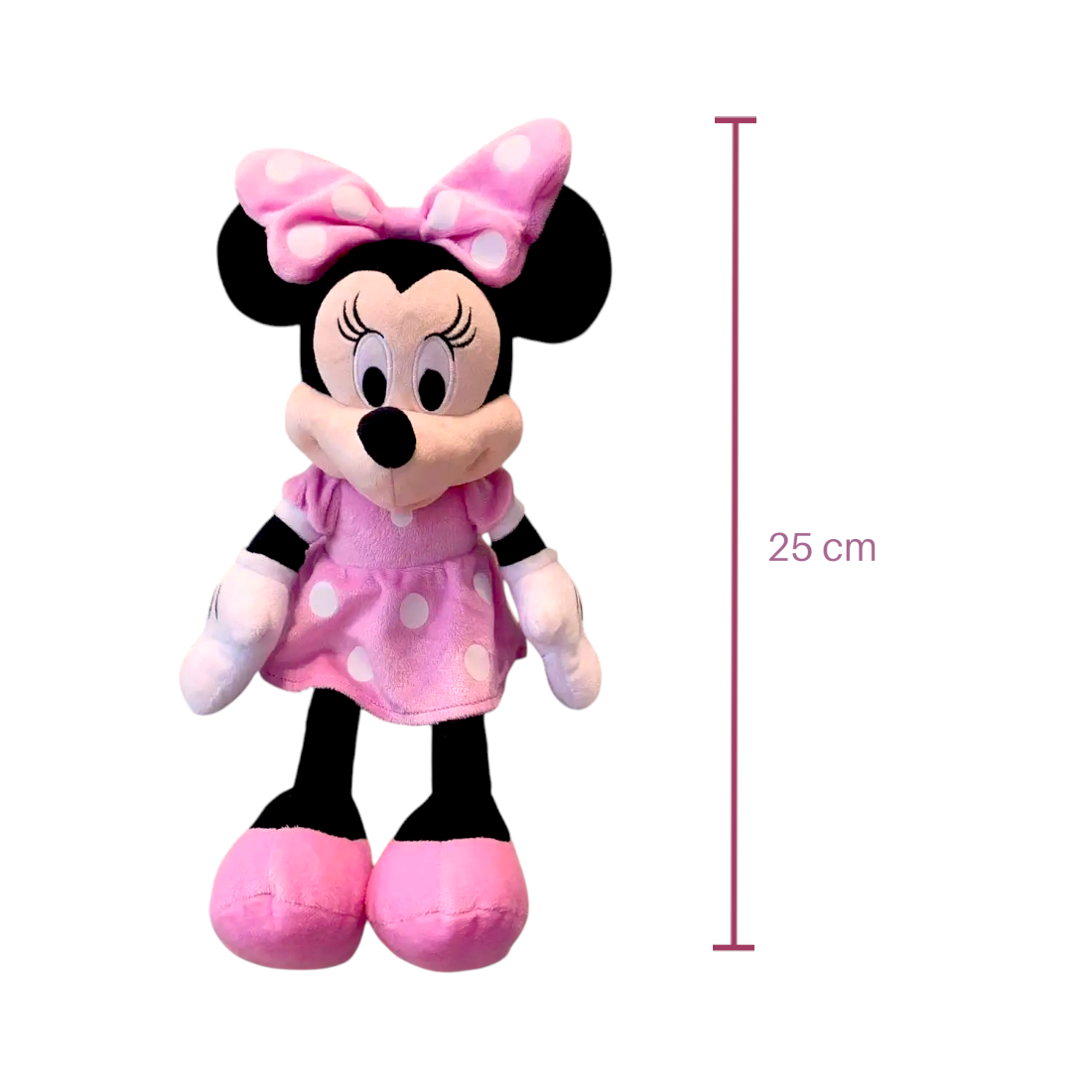 Minnie knuffel met roze strikjurk