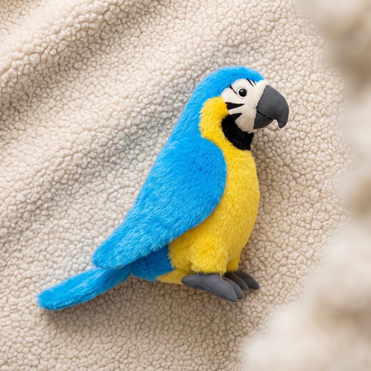 Blauw-gele ara papegaai knuffel