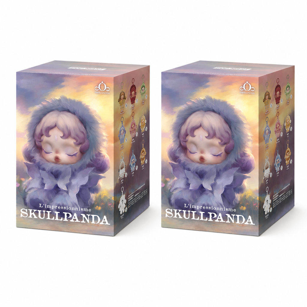 Blind box knuffel Skullpanda bloementhema