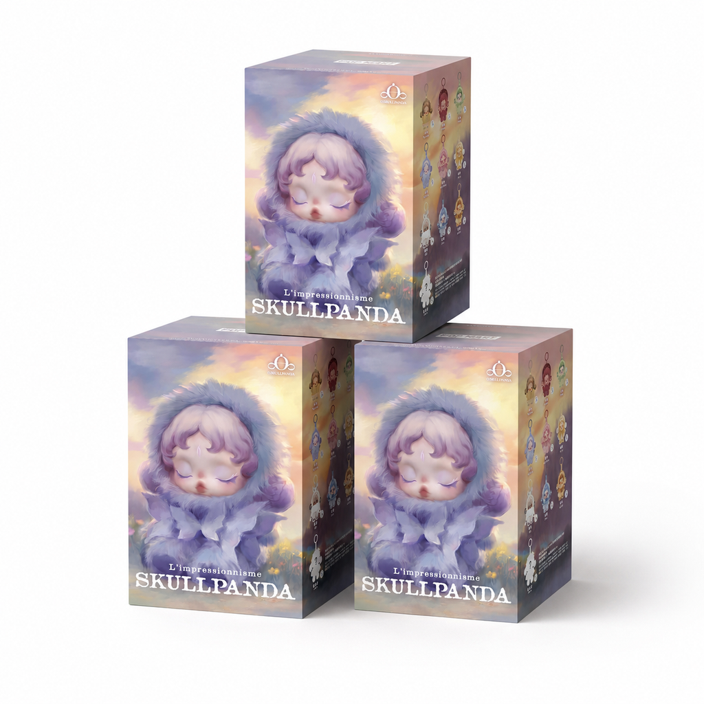 Blind box knuffel Skullpanda bloementhema