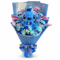 Boeket Stitch knuffel met bloemen