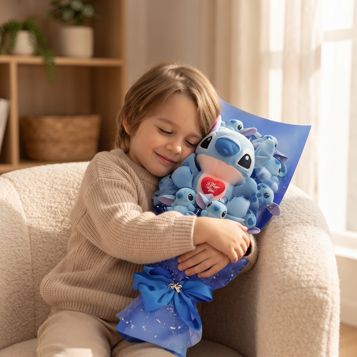 Boeket Stitch knuffel I Love You