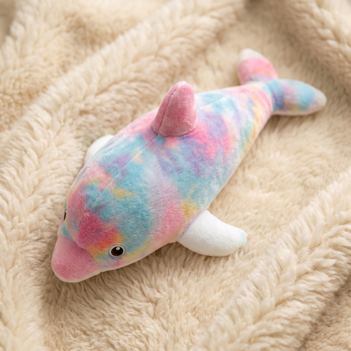 Regenboog dolfijn knuffel