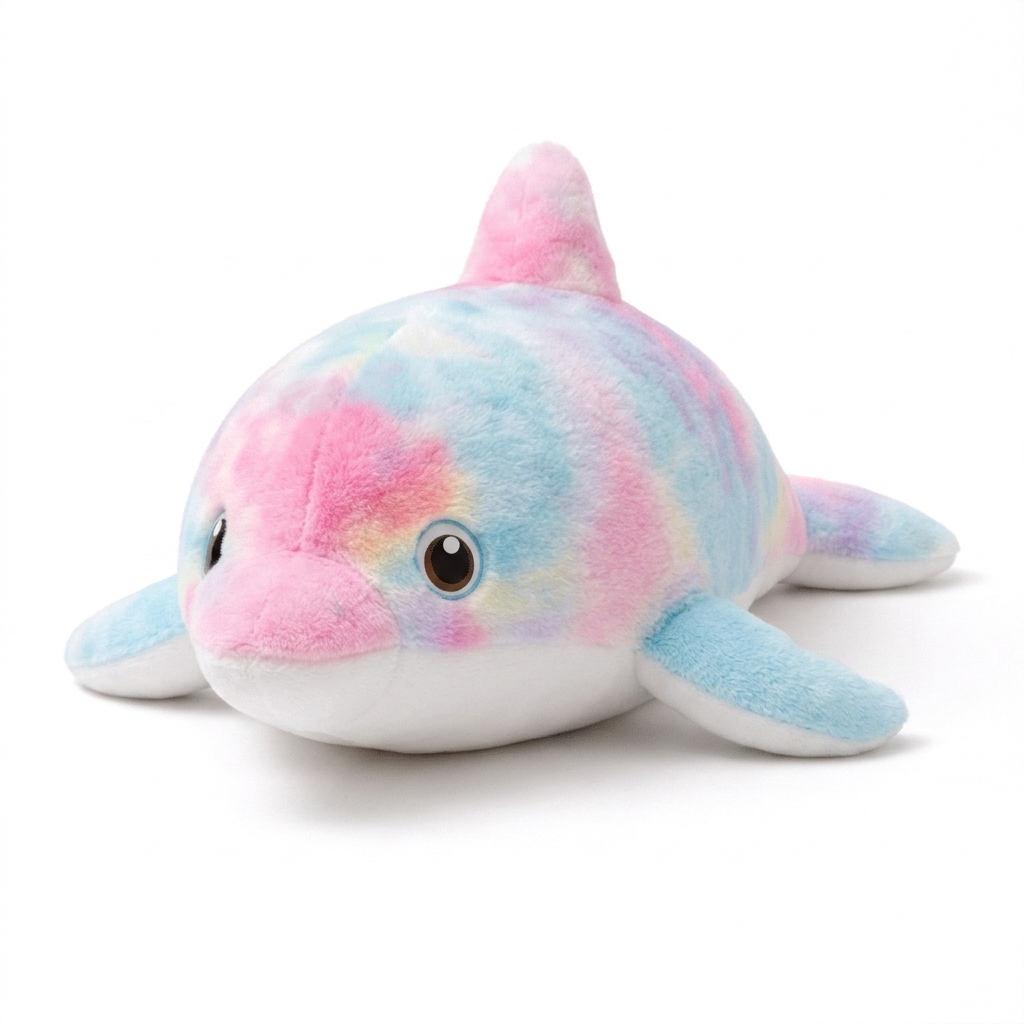 Regenboog dolfijn knuffel
