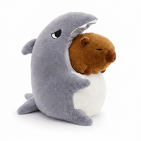 Capybara knuffel haai grijs en bruin