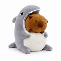 Capybara knuffel haai grijs en bruin