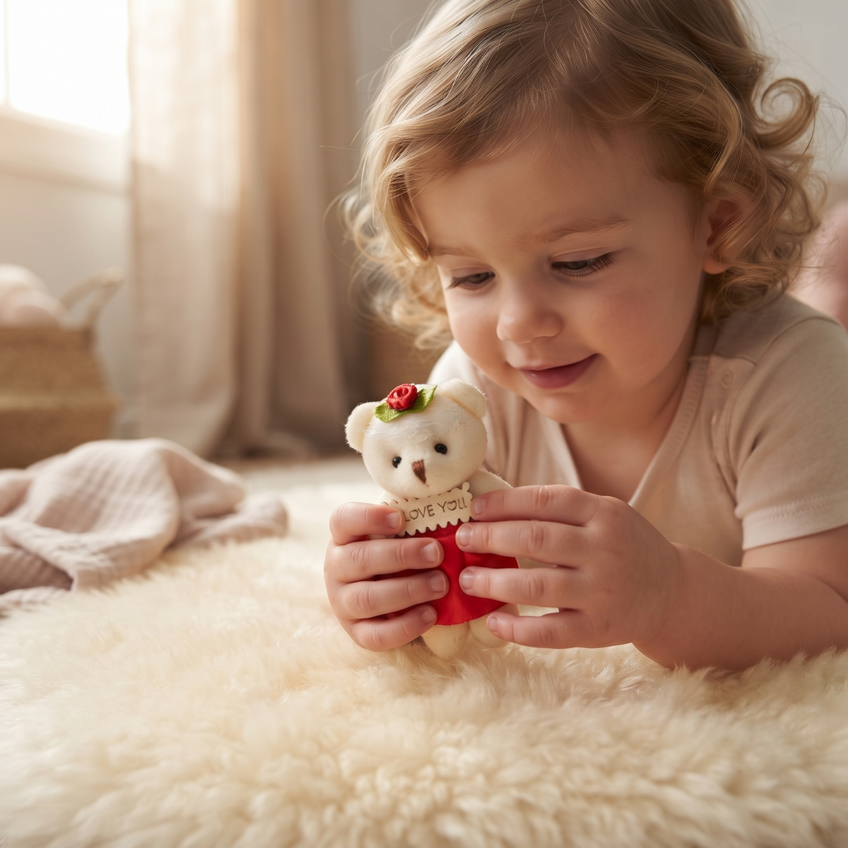 Geschenkdoos knuffel liefde beer en rozen