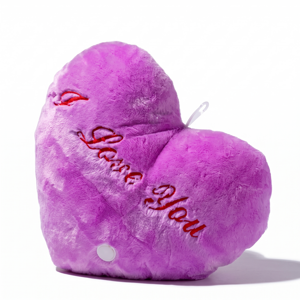 Paars hart knuffelkussen I Love You