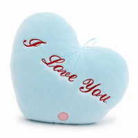 Lichtgevend hart knuffelkussen I Love You