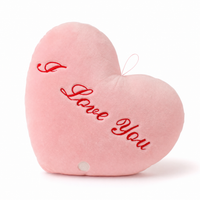 Lichtgevend hart knuffelkussen I Love You