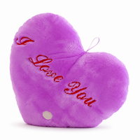 Lichtgevend hart knuffelkussen I Love You